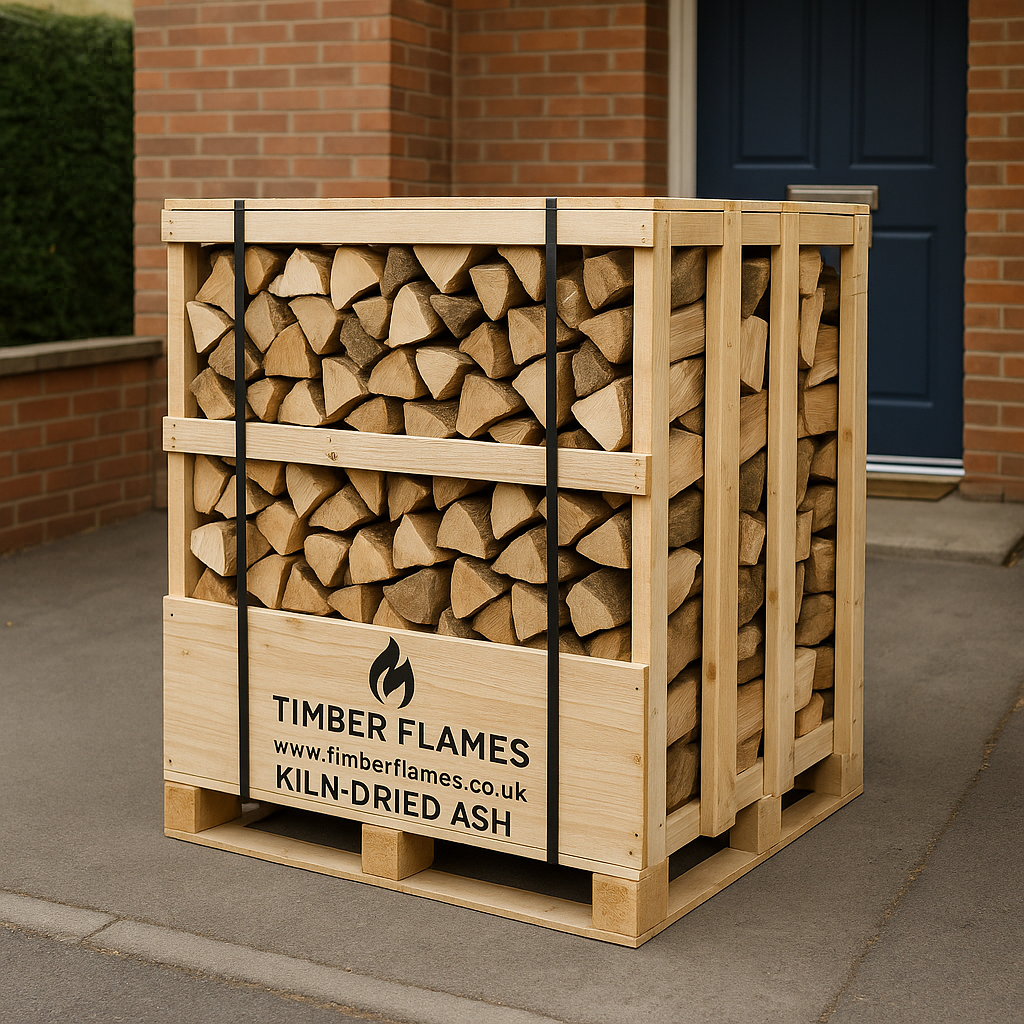 Classic Crate – Kiln-Dried Ash Firewood Logs (Approx. 400kg)