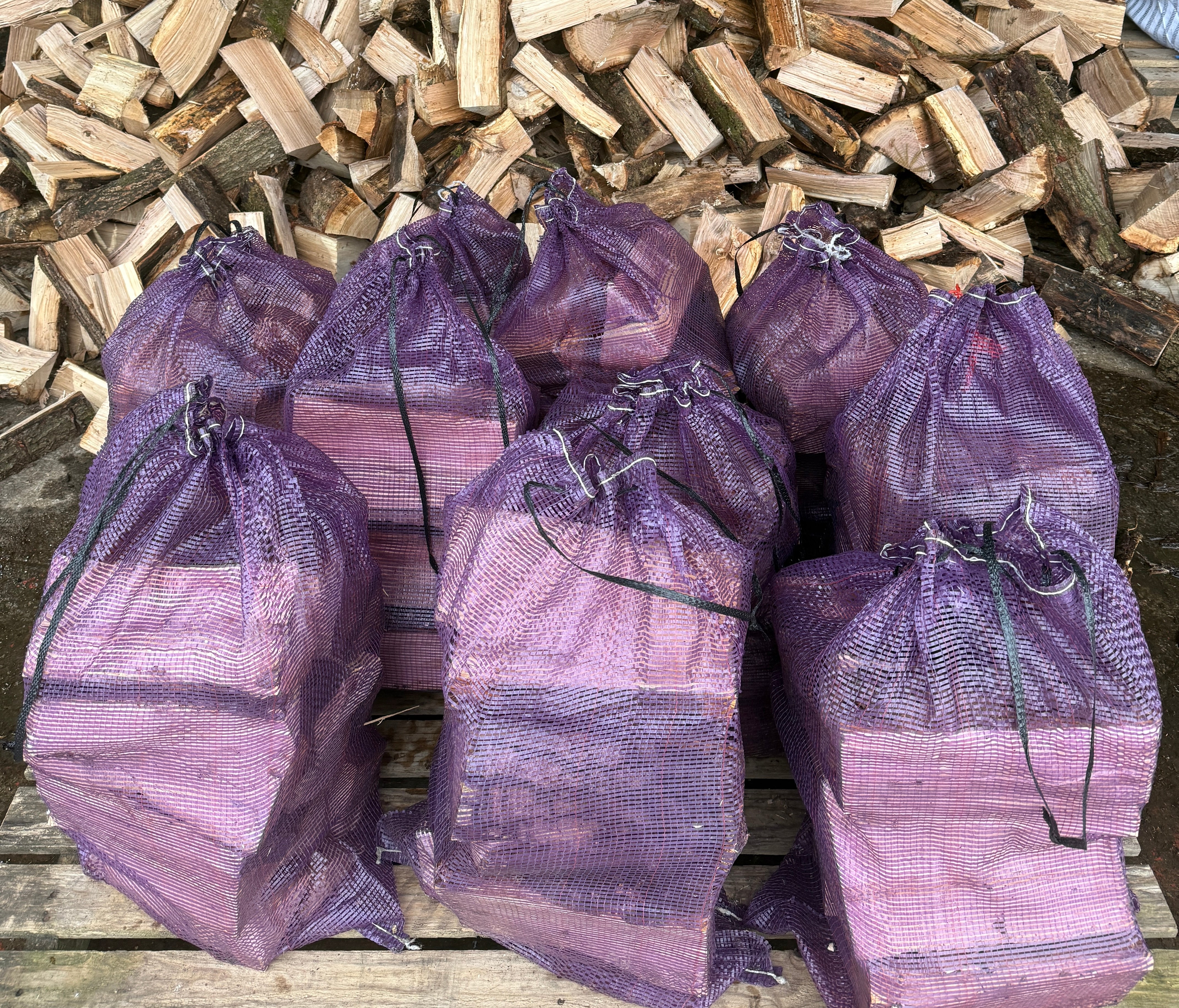 Net Sacks Seasoned Hardwood Firewood