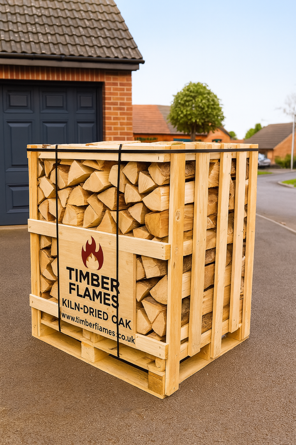 Classic Crate – Kiln-Dried Oak Firewood Logs (Approx. 400kg)